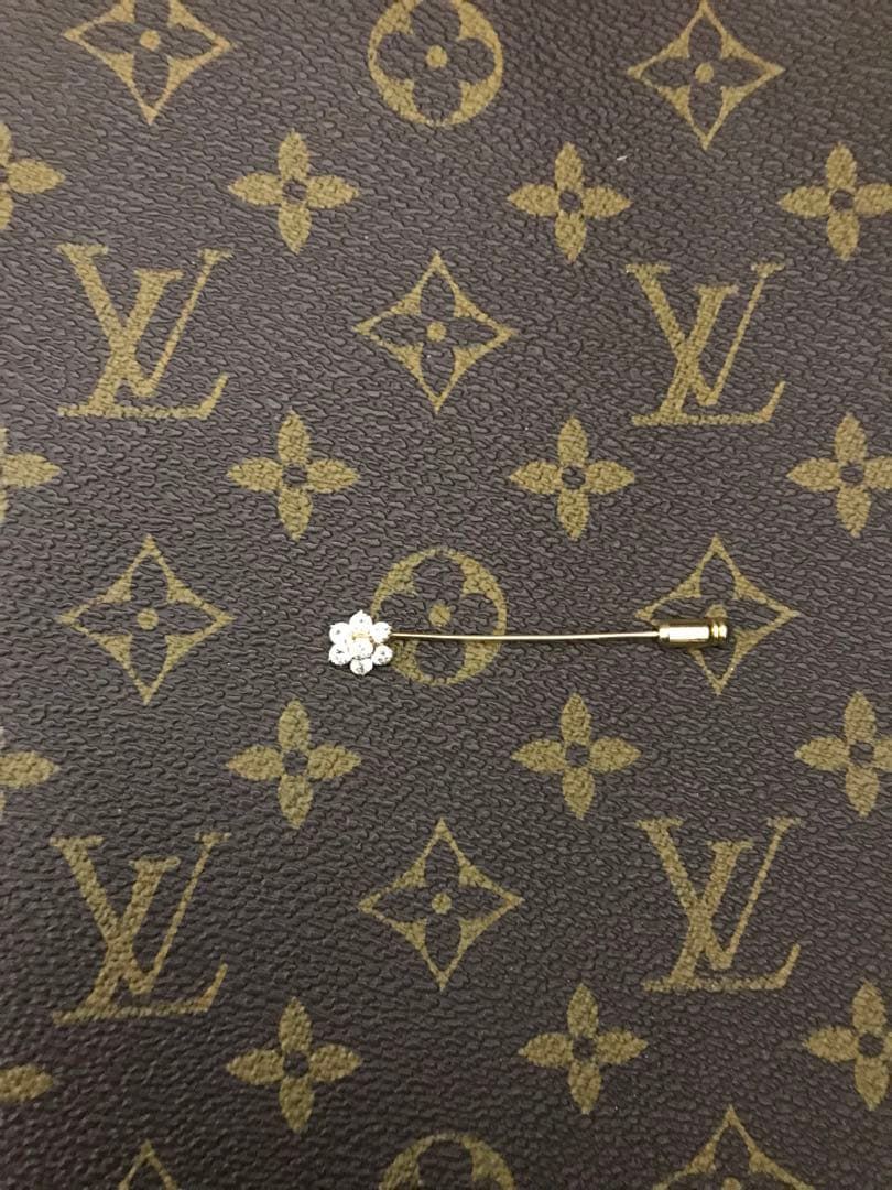 人気商品、k18、フラワーブローチピン