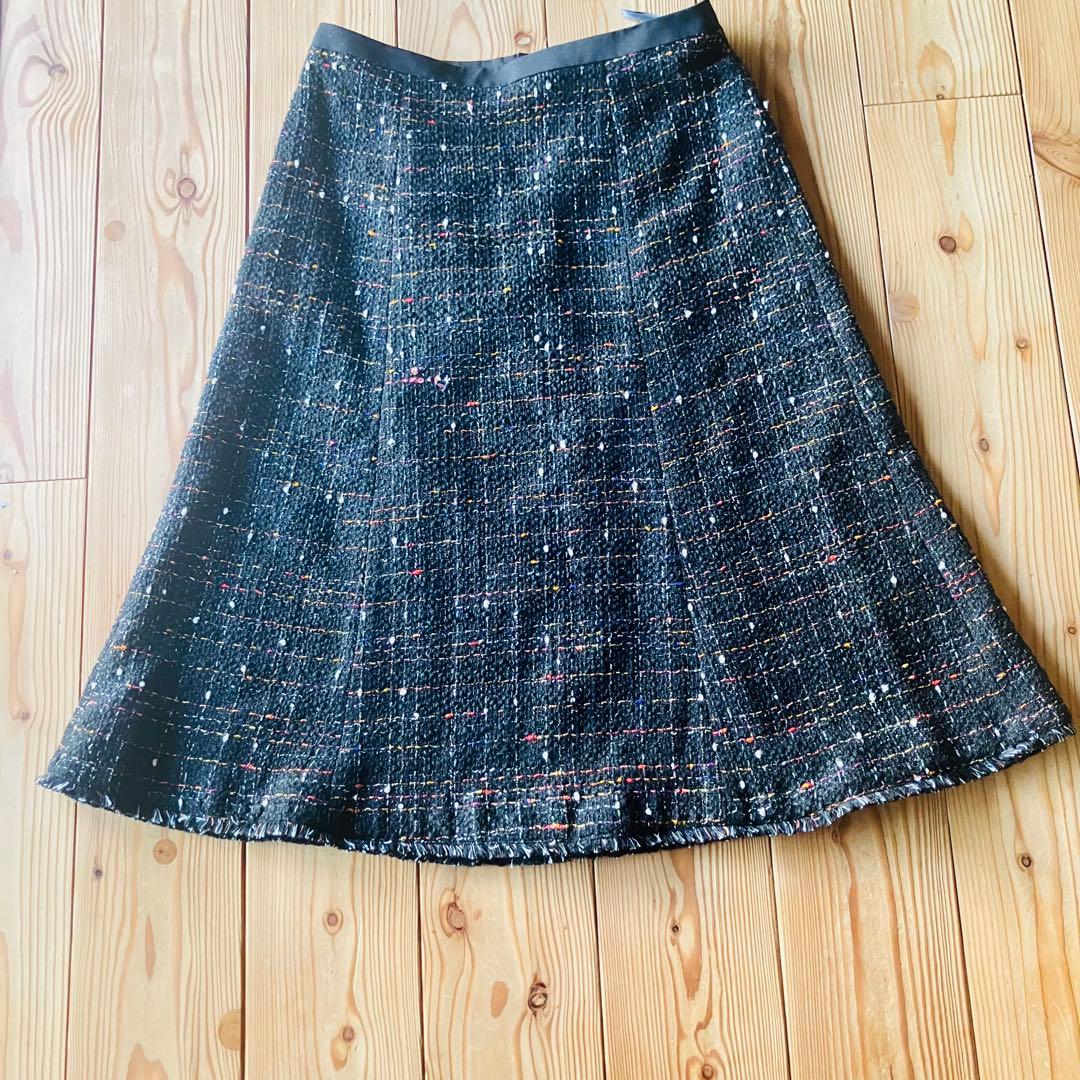 23区ニジュウサンク GIOLICA カラーミックスツイード スカートサイズ44