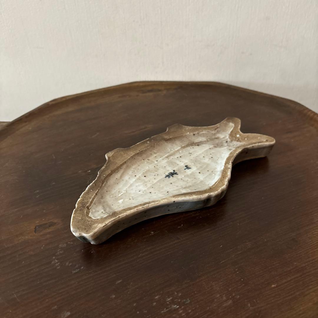 染付魚形硯　東山　兵庫県姫路　江戸時代　骨董　アンティーク検:李朝　三田　伊万里