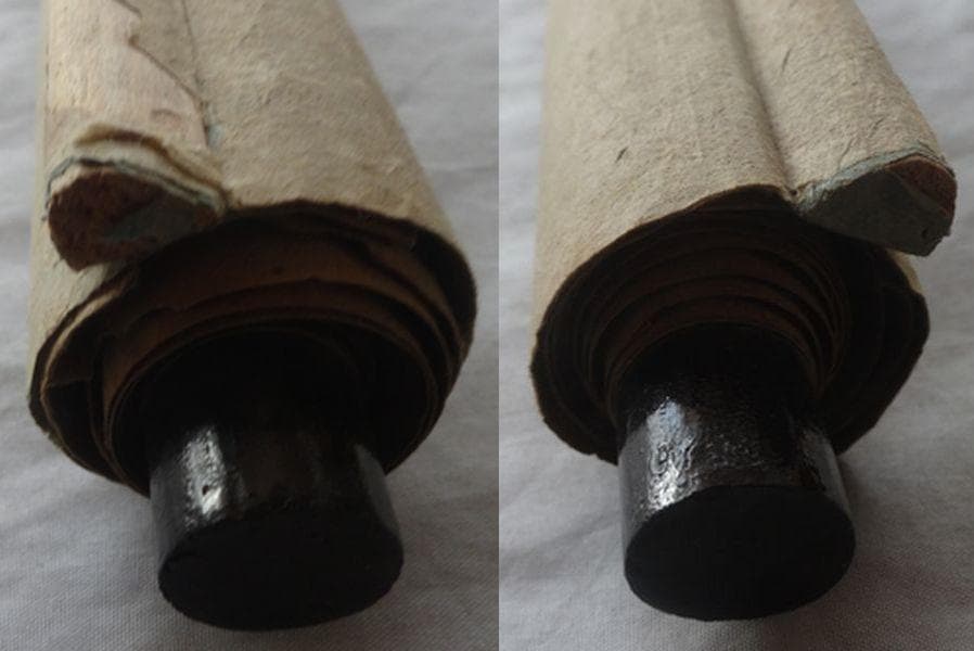 1876年 大日坊 御本尊 湯殿山権現 大日如来 梵字 位牌 先祖 紙本 掛軸