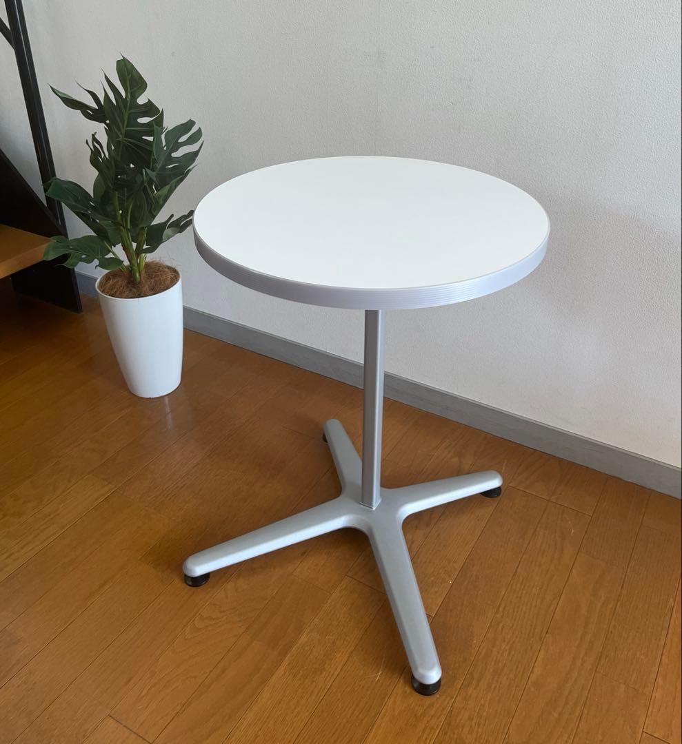 オカムラ Alt Cafeサイドテーブル　シンプルモダン ミニデスク　美品　白