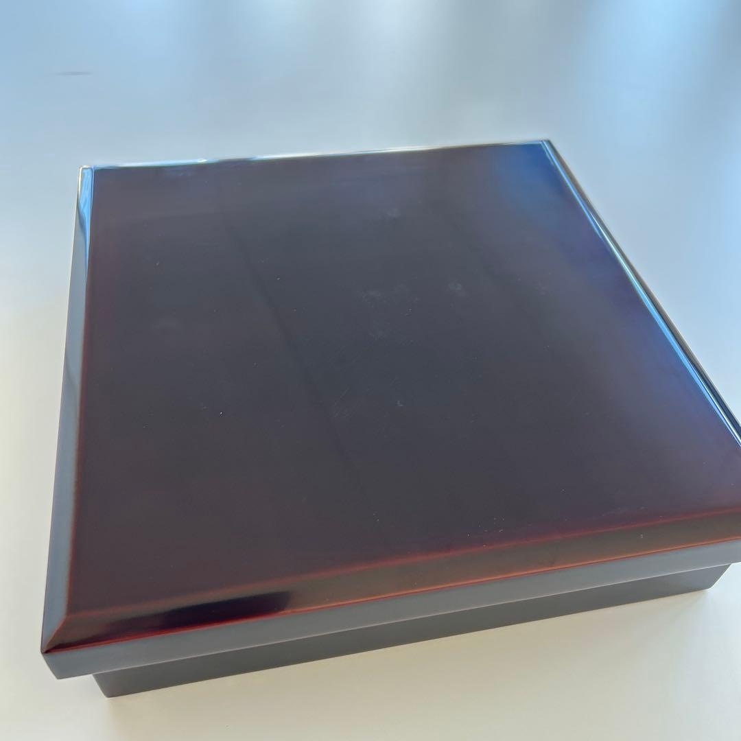 輪島塗　一段重　溜塗