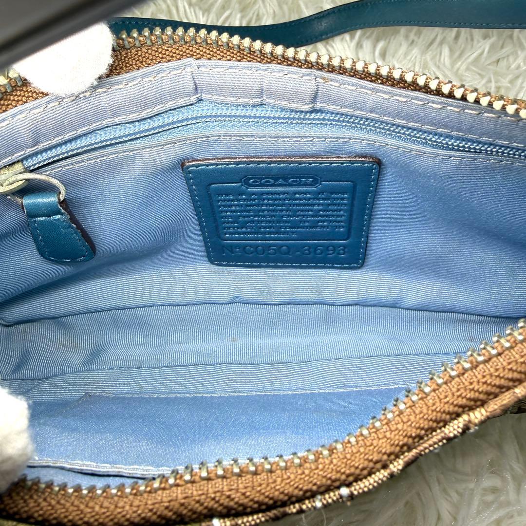 希少 COACH コーチ アクセサリーポーチ エキゾチック ハンドバッグ