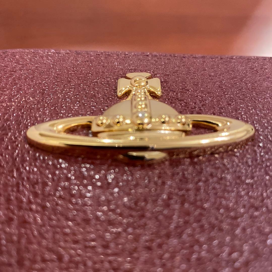 【極美品】ヴィヴィアン ニつ折り財布　金オーブ　エグゼクティブ　ボルドー　赤