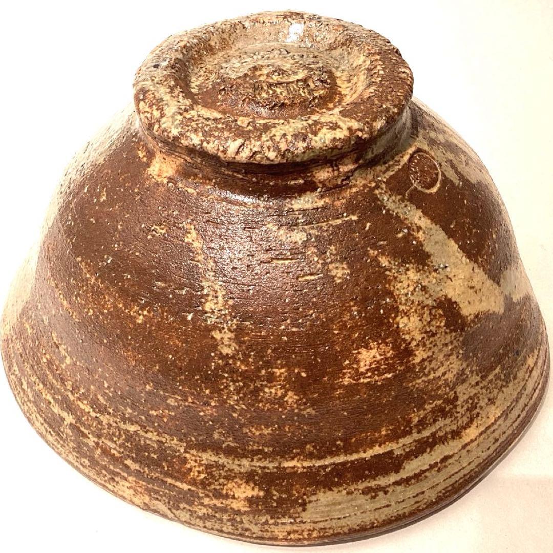 寒川義崇造　古曽部焼伊羅保茶碗