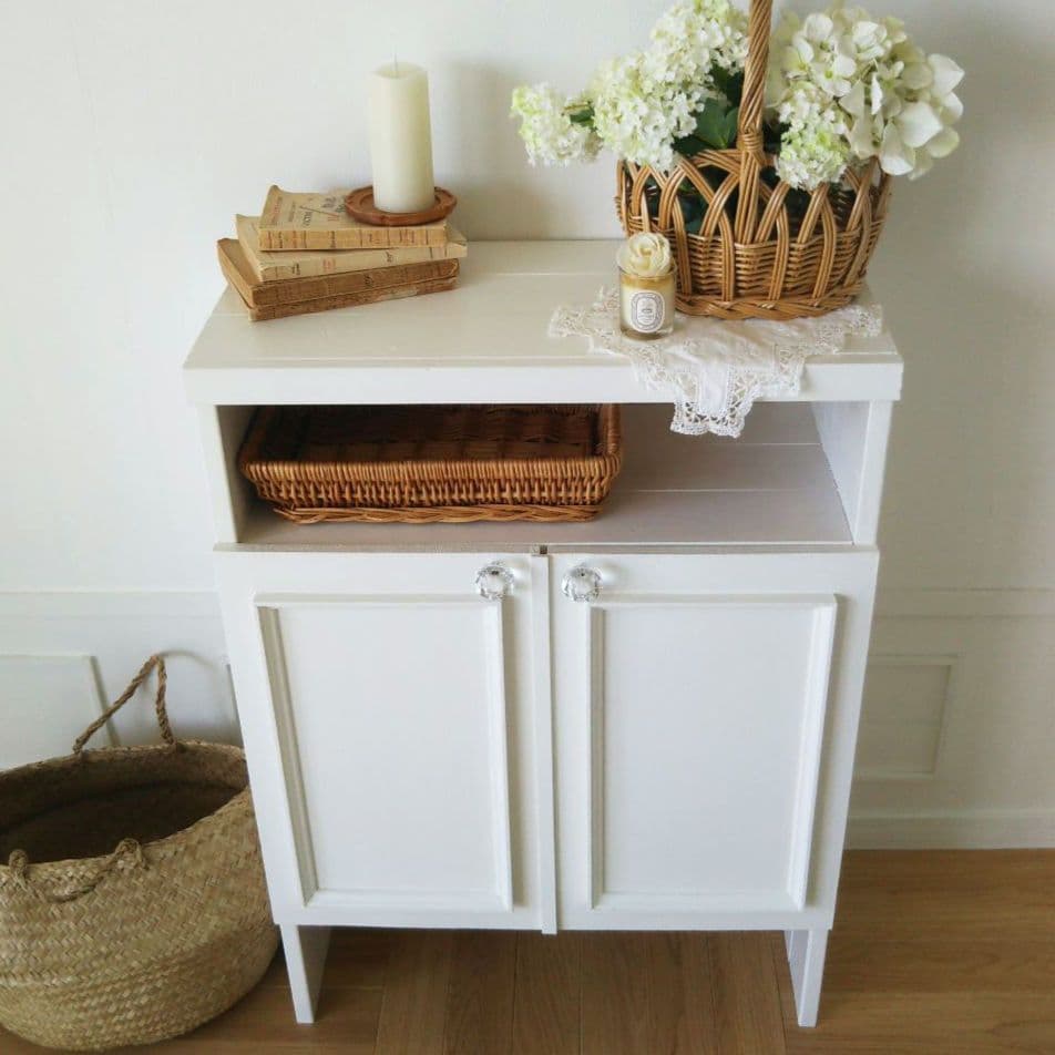 ハンドメイド 木製 キャビネット ホワイト☆