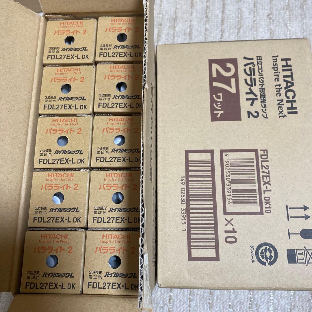 日立コンパクト形蛍光ランプ27Wパラライト2 【10本入×2箱】