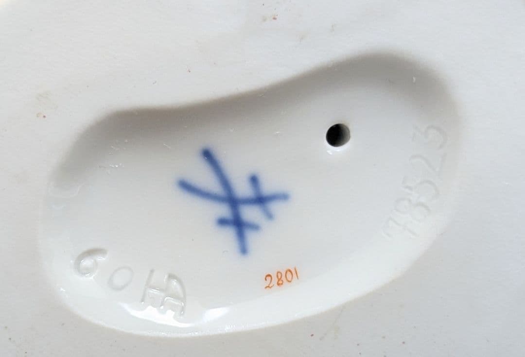 【マイセン】陶器製パグの置物