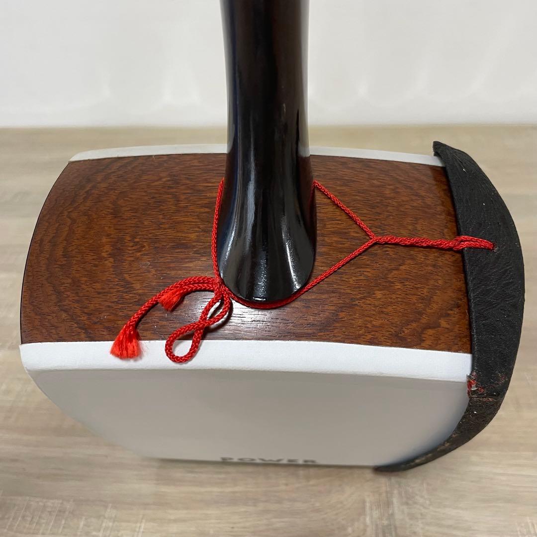 ★良品★ 三味線 細棹 紫檀 丸打胴 和楽器　長唄　人工皮　新品弦交換済み♪