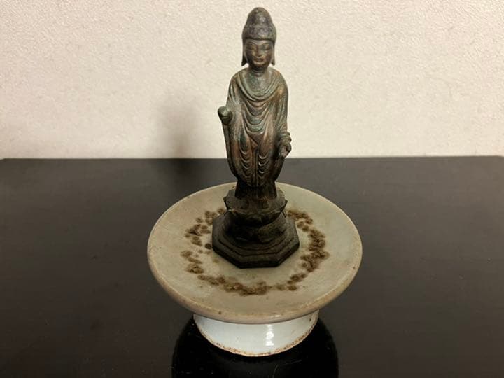 朝鮮 李朝 白磁台皿 祭祀 供物 陶磁器 仏像 台座 仏教美術 骨董 古美術