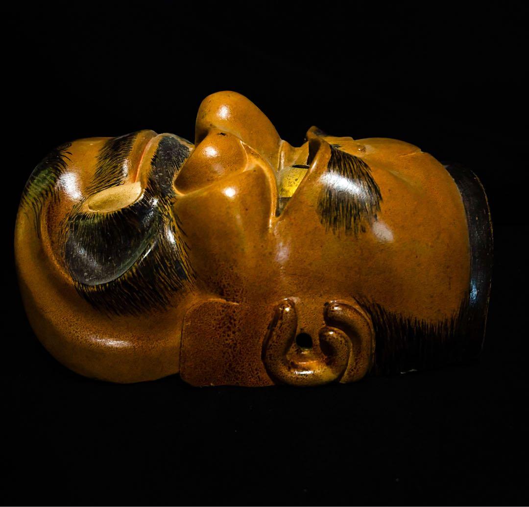 骨董　お面　能面　鬼　日本　きばべしみ　Japan