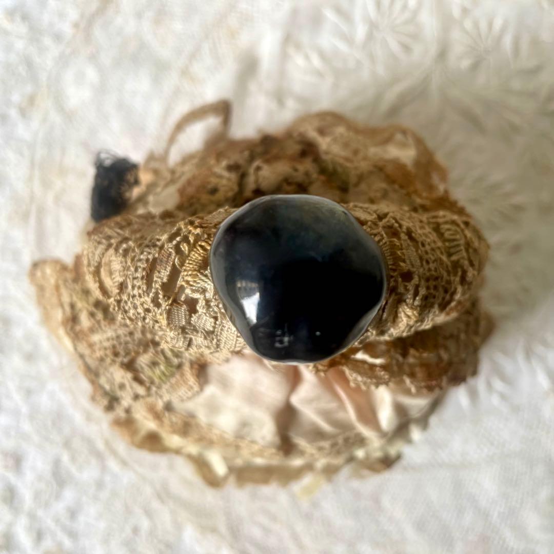 シャビーなチャイナヘッドドール　ピンクッション　陶器人形　フランスアンティーク