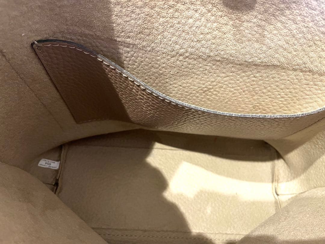 GIANNI CHIARINIベージュ レザー バケットバッグ