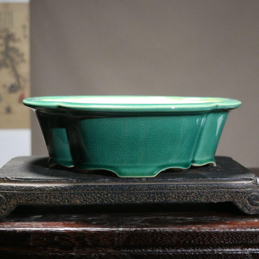 海棠形をた鉢 多肉植物鉢 紫砂鉢 盆栽鉢 植木鉢 小品盆栽鉢 大品盆栽鉢