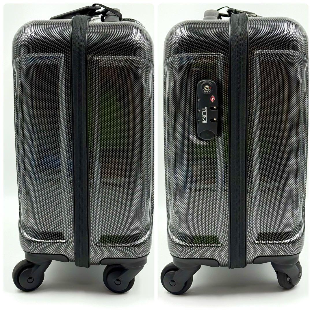 鑑定済 美品 TUMI トゥミ コンパクトキャリーオン 25L カーボン