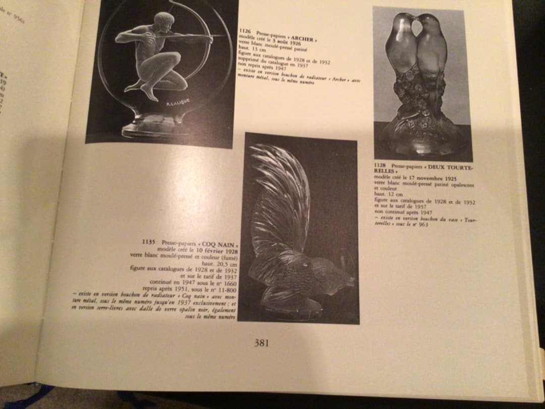 ラリック「ニワトリ」1928年のモデル　美品