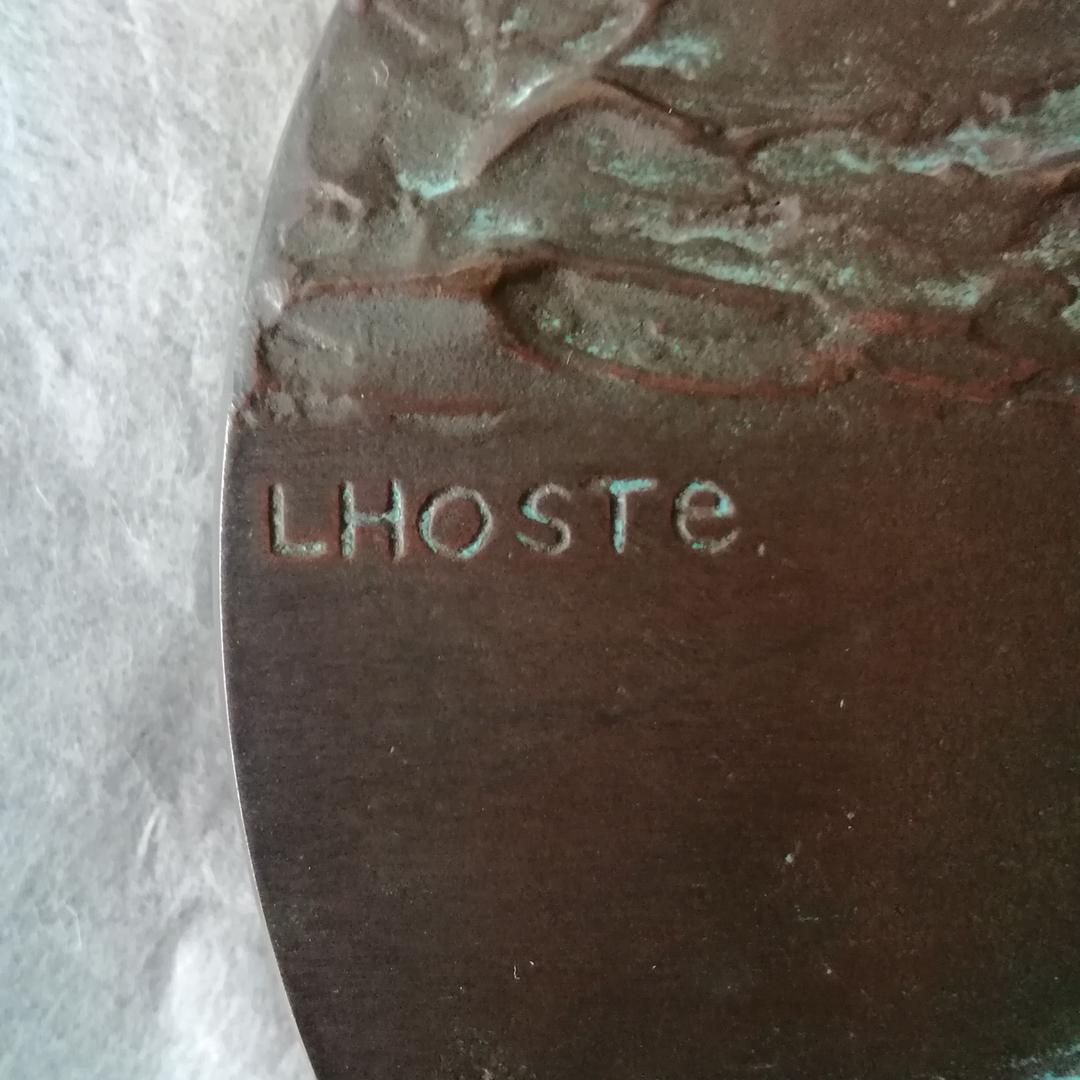 逸品　貴重　Claude Lhoste　ブロンズメダル　泳ぐ魚　パリ造幣局博物館