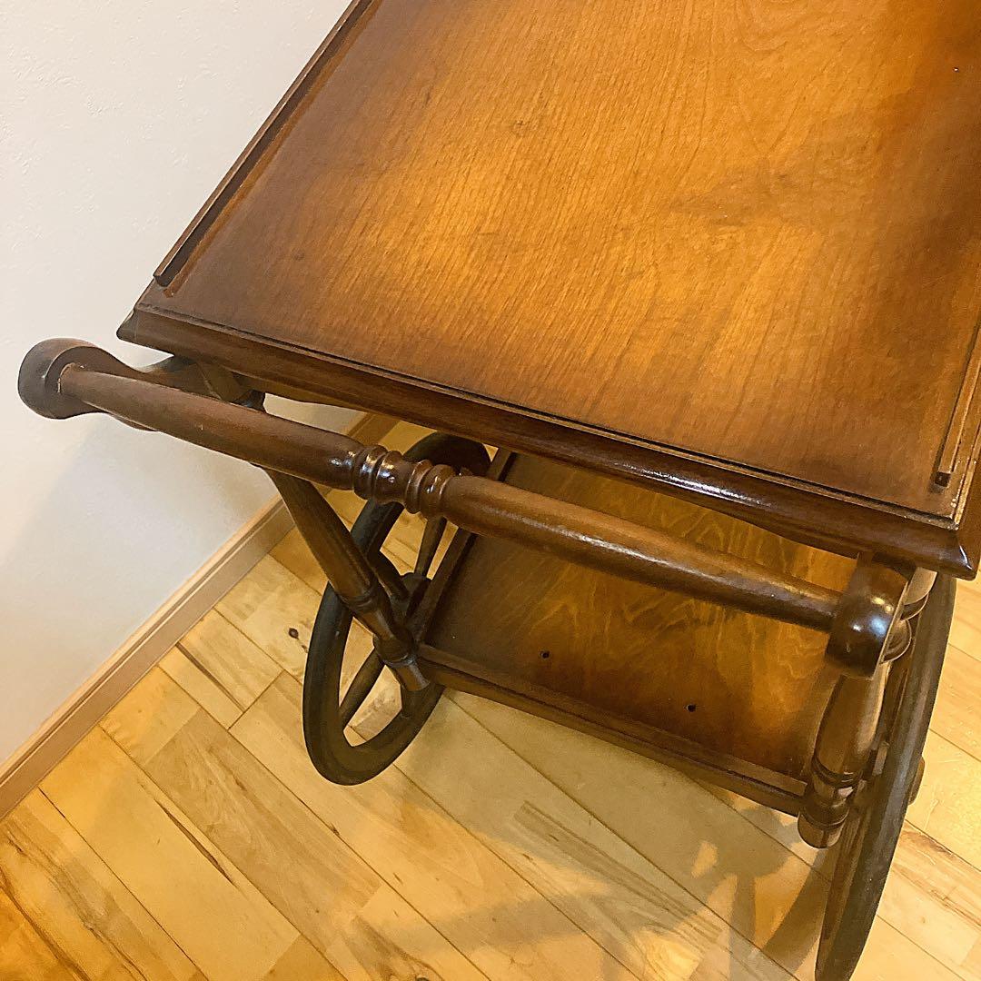 美品　レトロ調　木製カート　ワゴン　キッチン　アンティーク