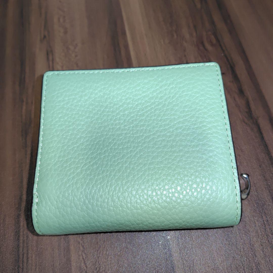 【希少】美品 COACH ピスタチオ 二つ折り財布　ミニ財布