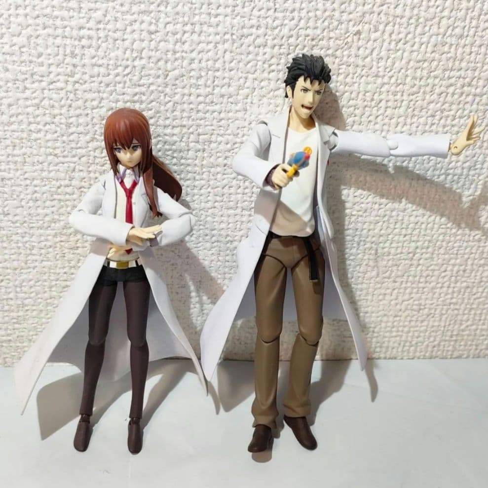 ☆　figma　シュタインズゲートフィギュア　牧瀬紅莉栖　白衣　岡部倫太郎　☆