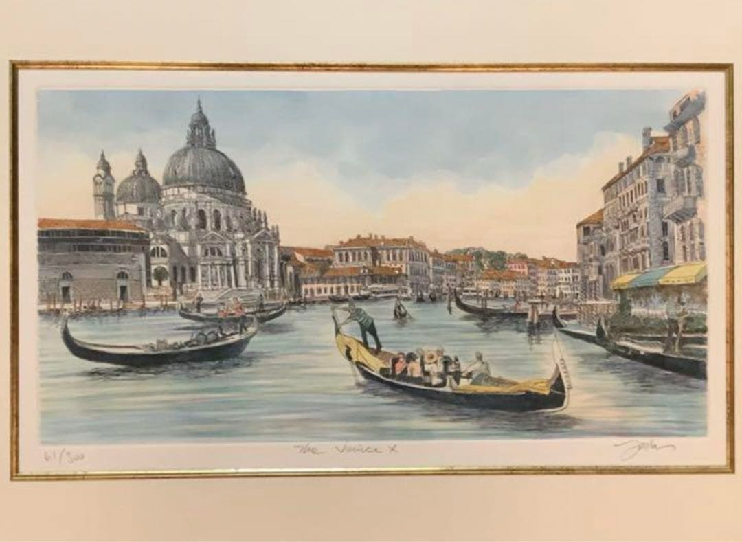 絵画・額縁・版画・織田 義郎・新品未使用・ザ・ベニスⅩ・イタリア・美術品・雑貨