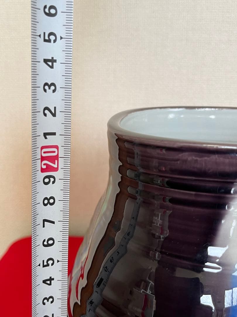 【大型作品】柳雨軒 三代 人間国宝 徳田八十吉  (正彦銘) 花入 管理T182