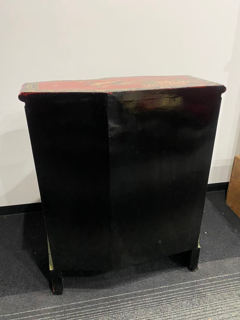 レトロ　ペイント　キャビネット　アジアン　ヴィンテージ