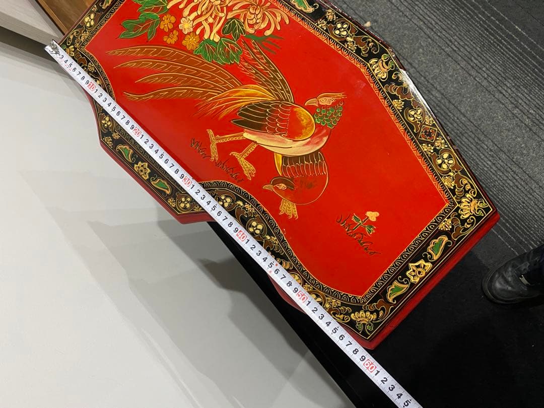 レトロ　ペイント　キャビネット　アジアン　ヴィンテージ