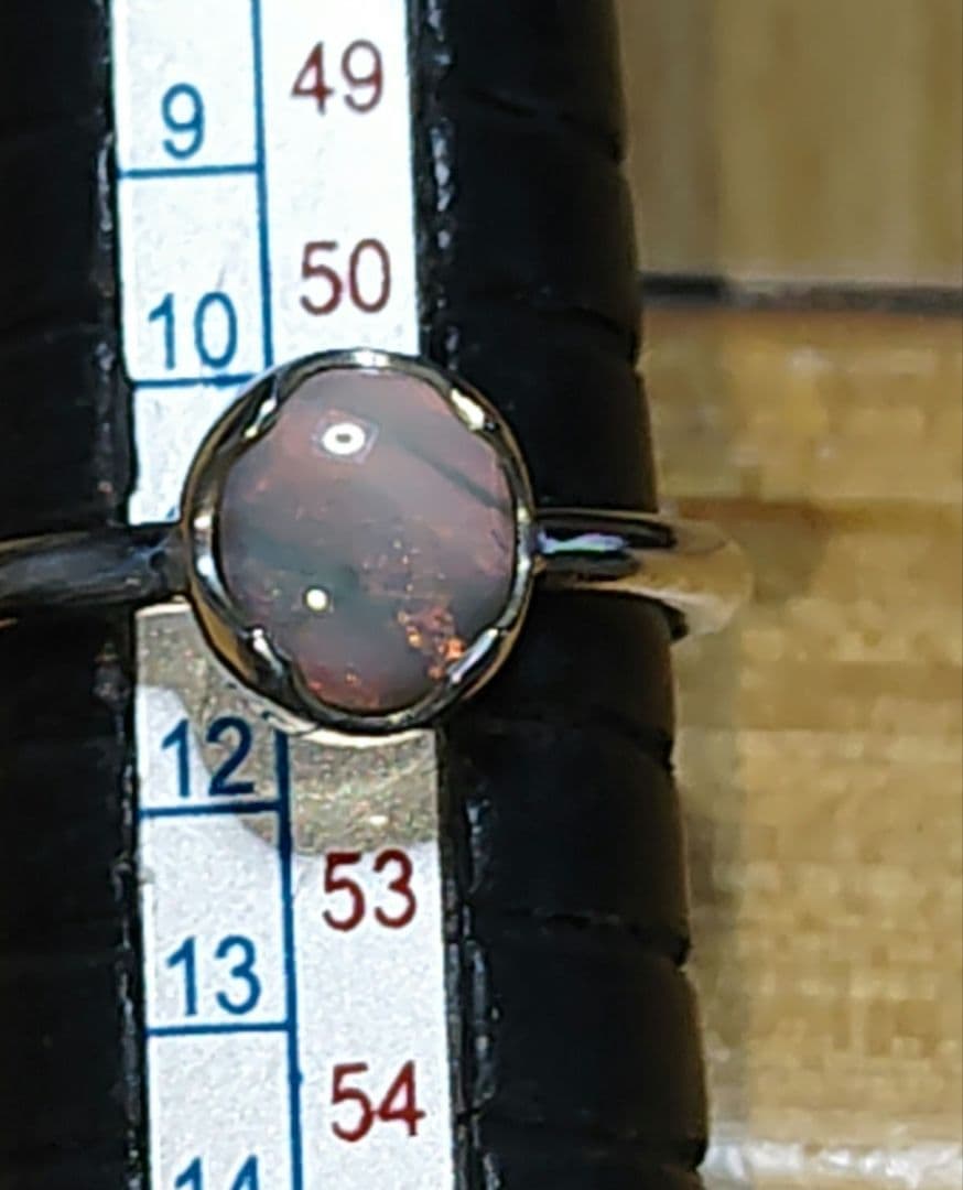 他人祭♡極ネオン　ライトニングリッジ産セミブラックピクチャーオパール　925SV