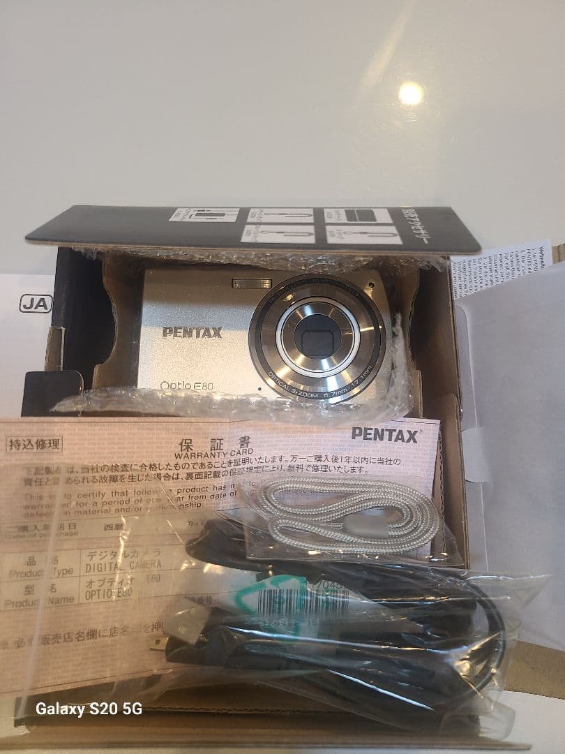 未使用　PENTAX　Optio　E80　コンデジ　デジカメ　激安