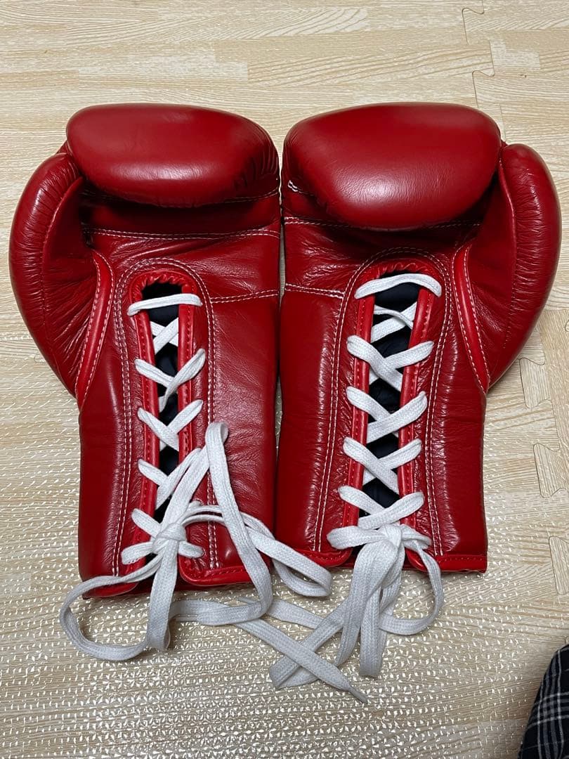 WINDY ボクシンググローブ 10 oz 赤　紐タイプ