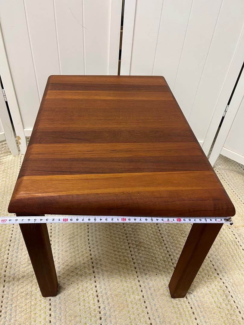 送料込み！　チーク無垢　サイドテーブル　ローテーブル　花代　北欧　ビンテージ