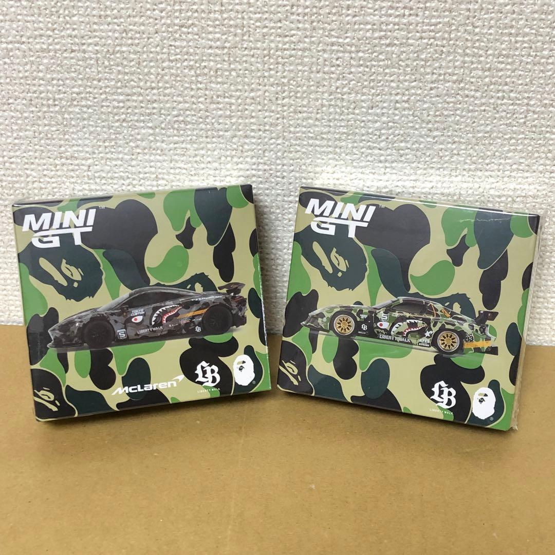 2台セット　MINI GT　BAPE　LBWK　マクラーレン 720S　RX-7