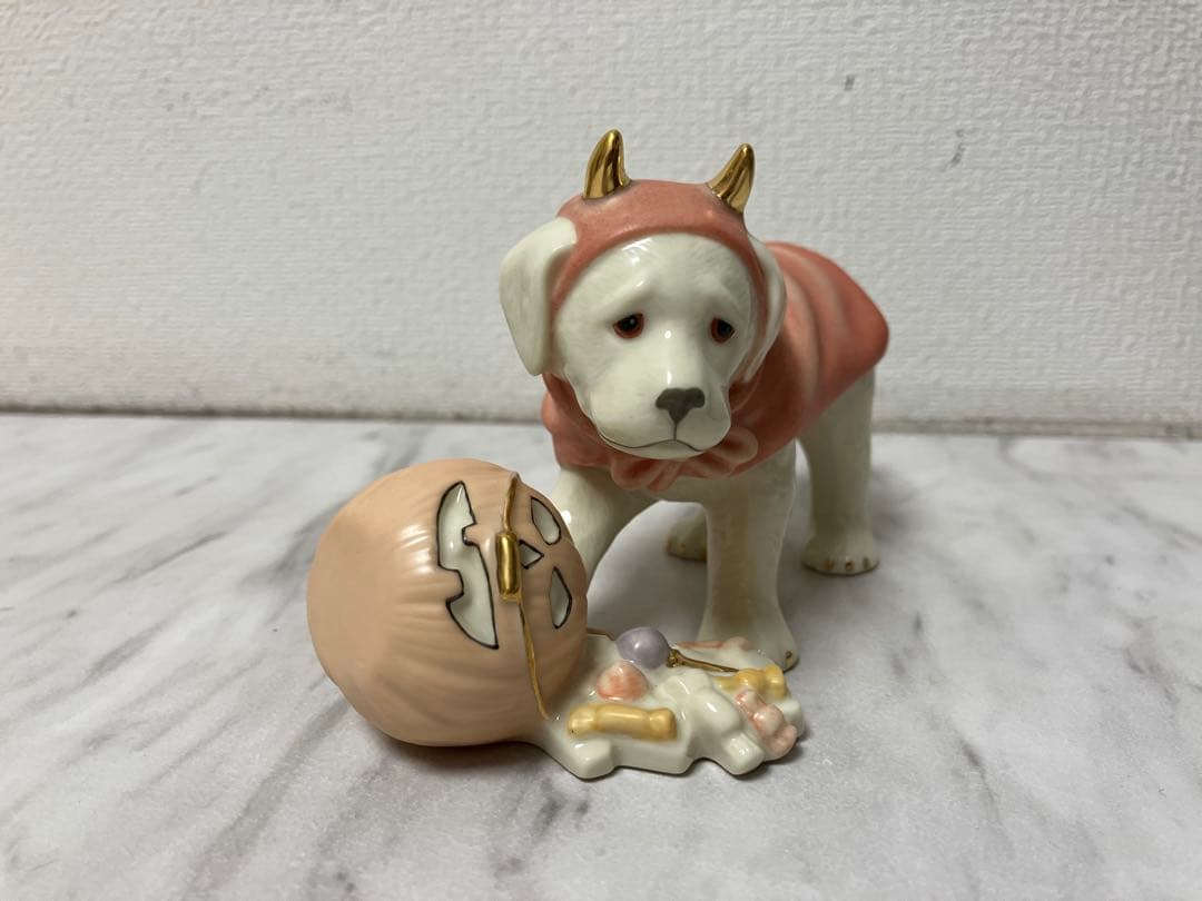 LENOX　レノックス　陶製置物　犬と南瓜　スイートリトルデビル　箱
