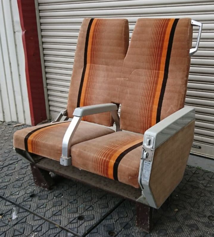 快速海峡 50系客車 客室座席 新幹線０系 鉄道座席 2人掛け 布張り