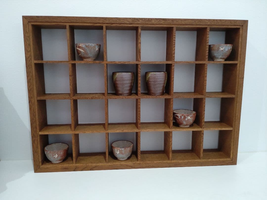 飾り棚　コレクションラック （ 蕎麦猪口 茶碗 骨董品 等に）