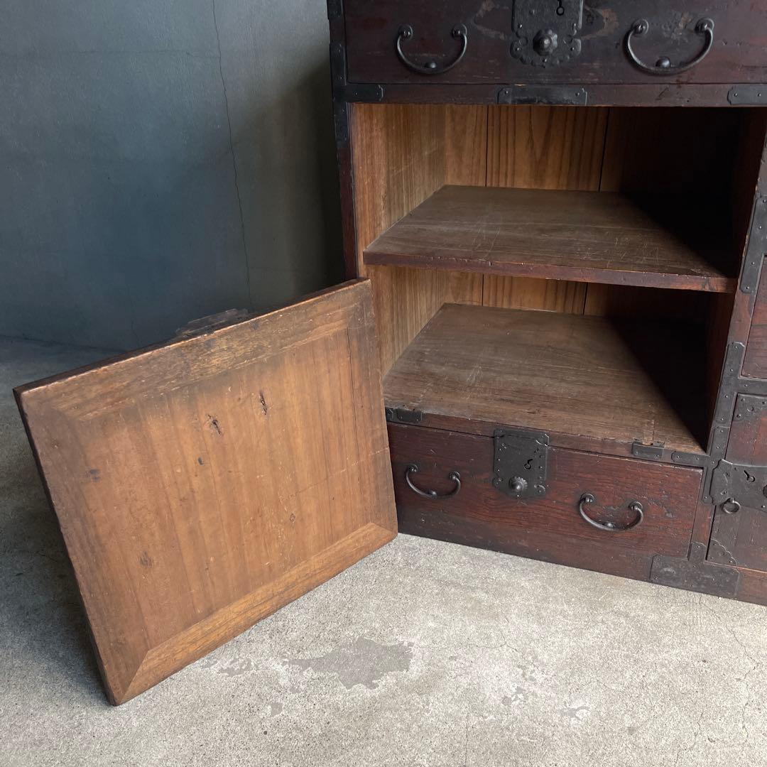 小箪笥 和製アンティーク 箪笥 時代箪笥 小物収納 引き出し 帳場箪笥　骨董