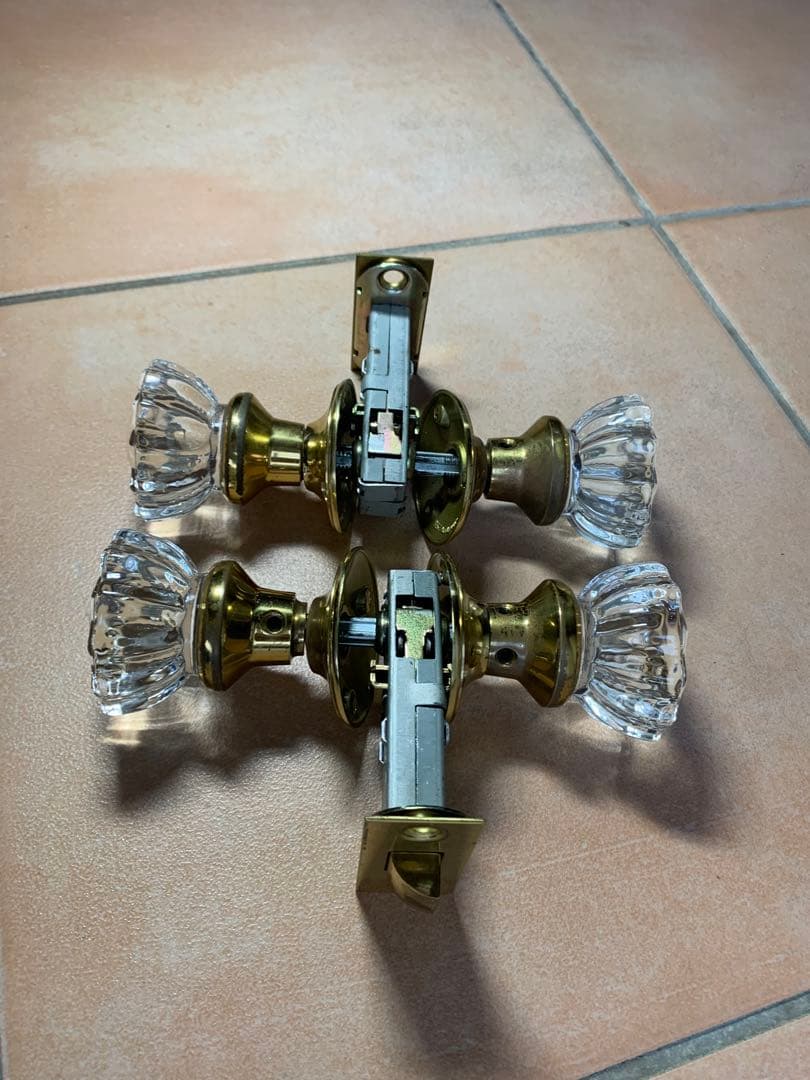 ガラス　ドアノブ　アンティーク