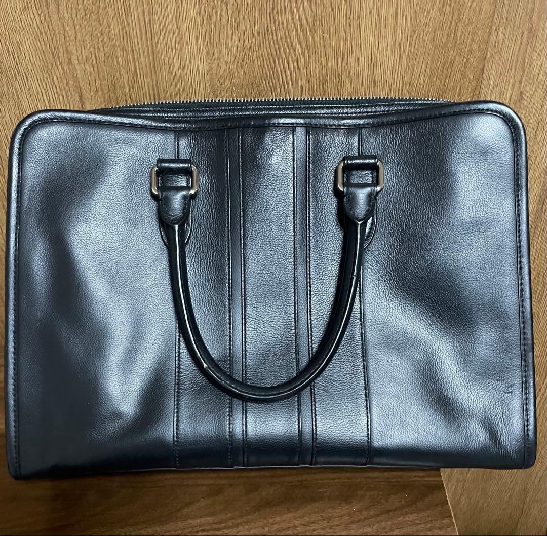coach レザー ビジネスバッグ 黒