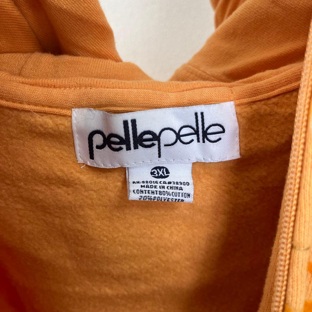 ペレペレ PELLEPELLE オレンジ色 フルオープンジッパー
