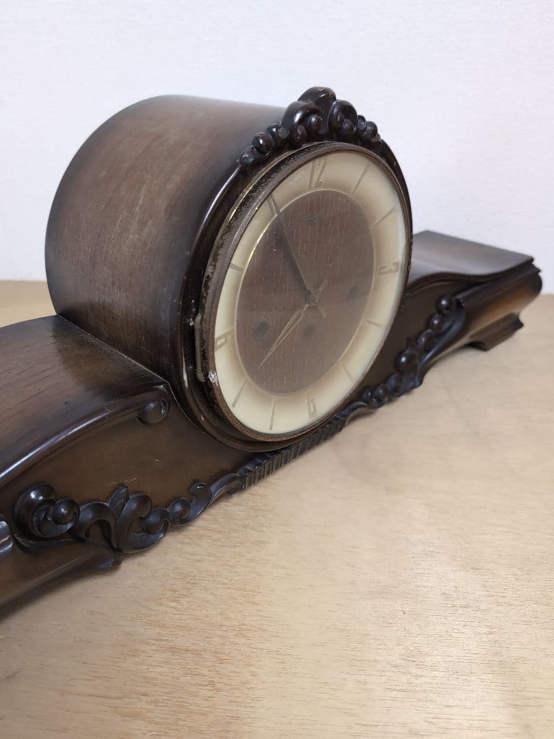 cocoドイツ Kienzle キンツレー 置時計 三打式 木製 昭和37