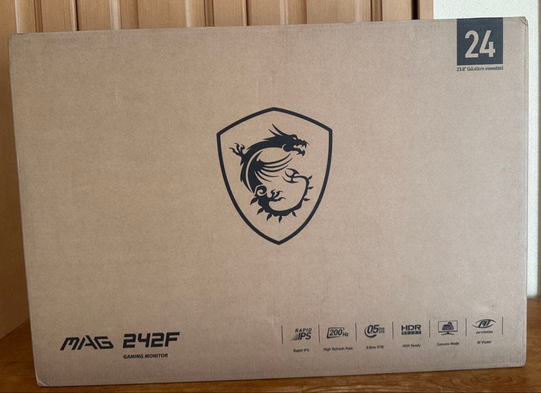 未使用　200hz MSI MAG 242F ゲーミングモニター 24インチ