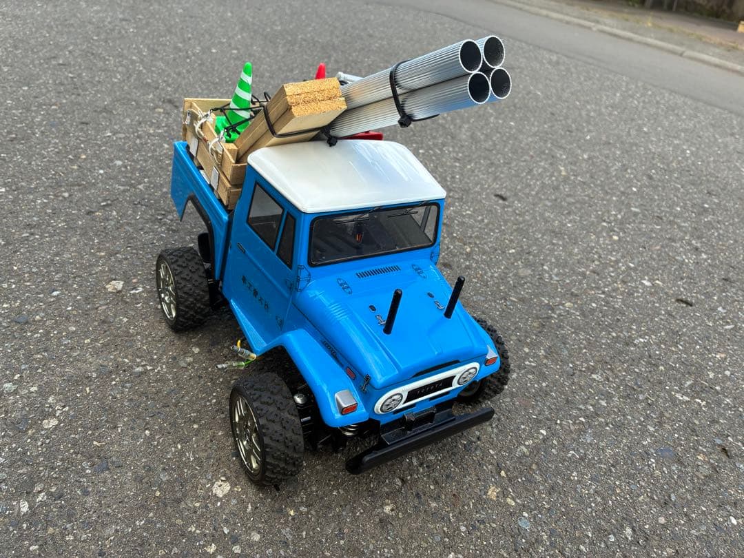 タミヤ GF-01 モーター付 18T ランドクルーザー 40 ボディ付