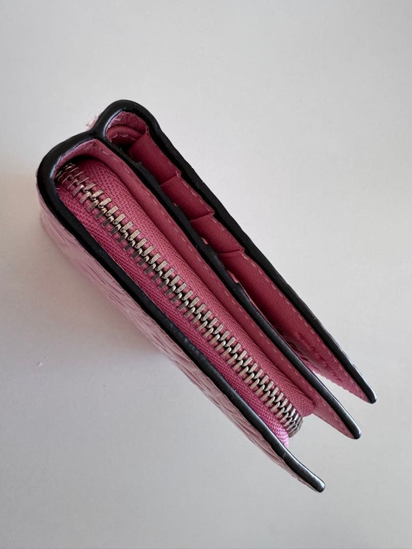 【LOEWE】★ロエベ★ピンクレザー★二つ折り財布 保存袋付き