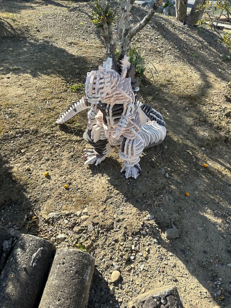 手作り　ゴジラ　フィギュア アート作品　一点もの