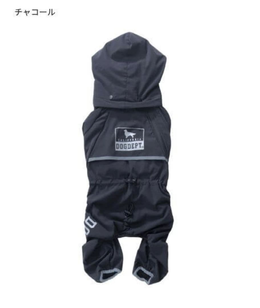 DOG DEPT ブラック フード付き犬服 BLサイズ