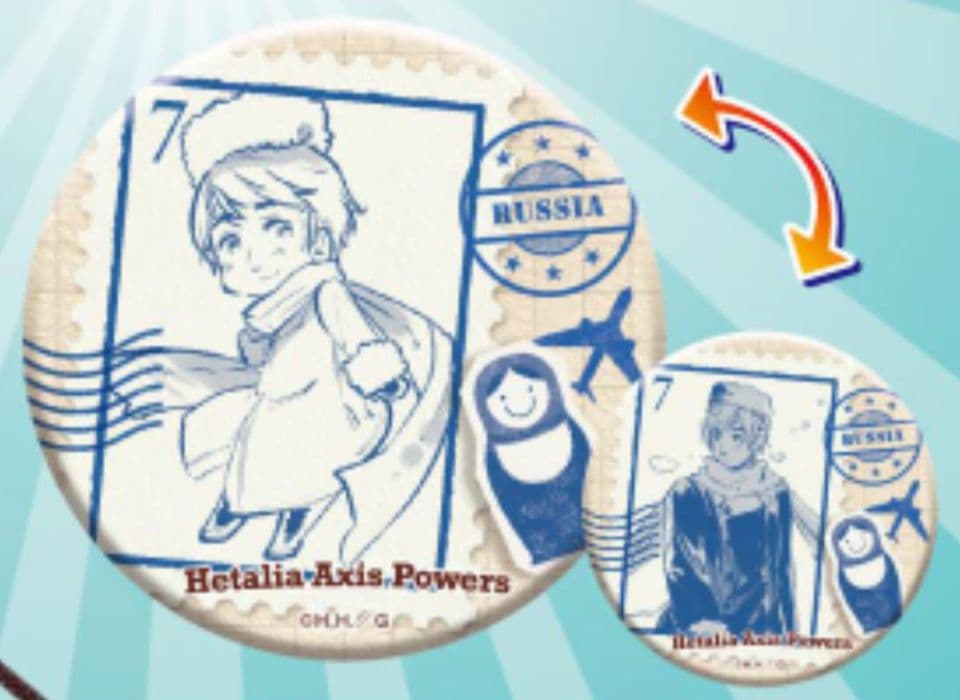 ヘタリア　ロシア　原作絵柄　チェンジング　缶バッジ※値下げ不可