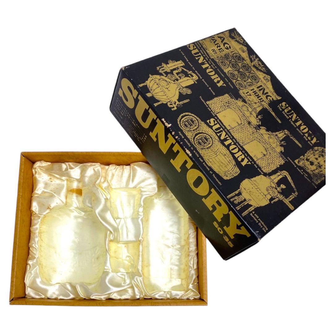 未開栓 古酒　サントリー　オールドウイスキー/角瓶　グラスセット　24め107