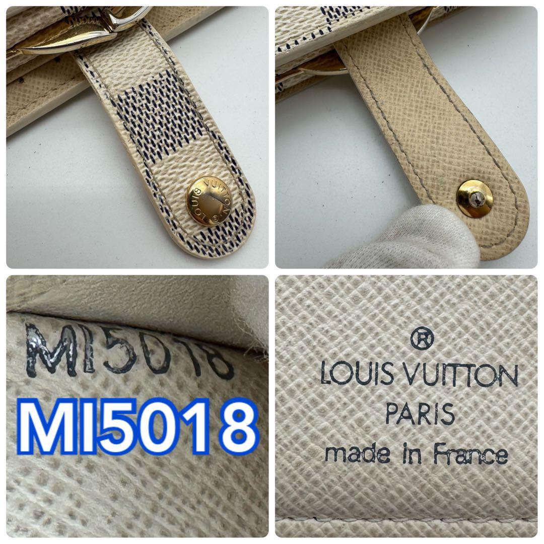 【新型】ルイヴィトン　ダミエ　アズール　ヴィエノワ　コンパクト　二つ折り財布