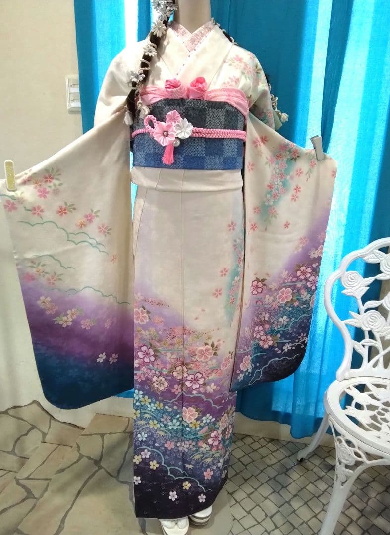 振袖フルセット、正絹振袖成人式、半襟重ね衿、帯揚げ帯締め、袋帯、襦袢、ガード加工